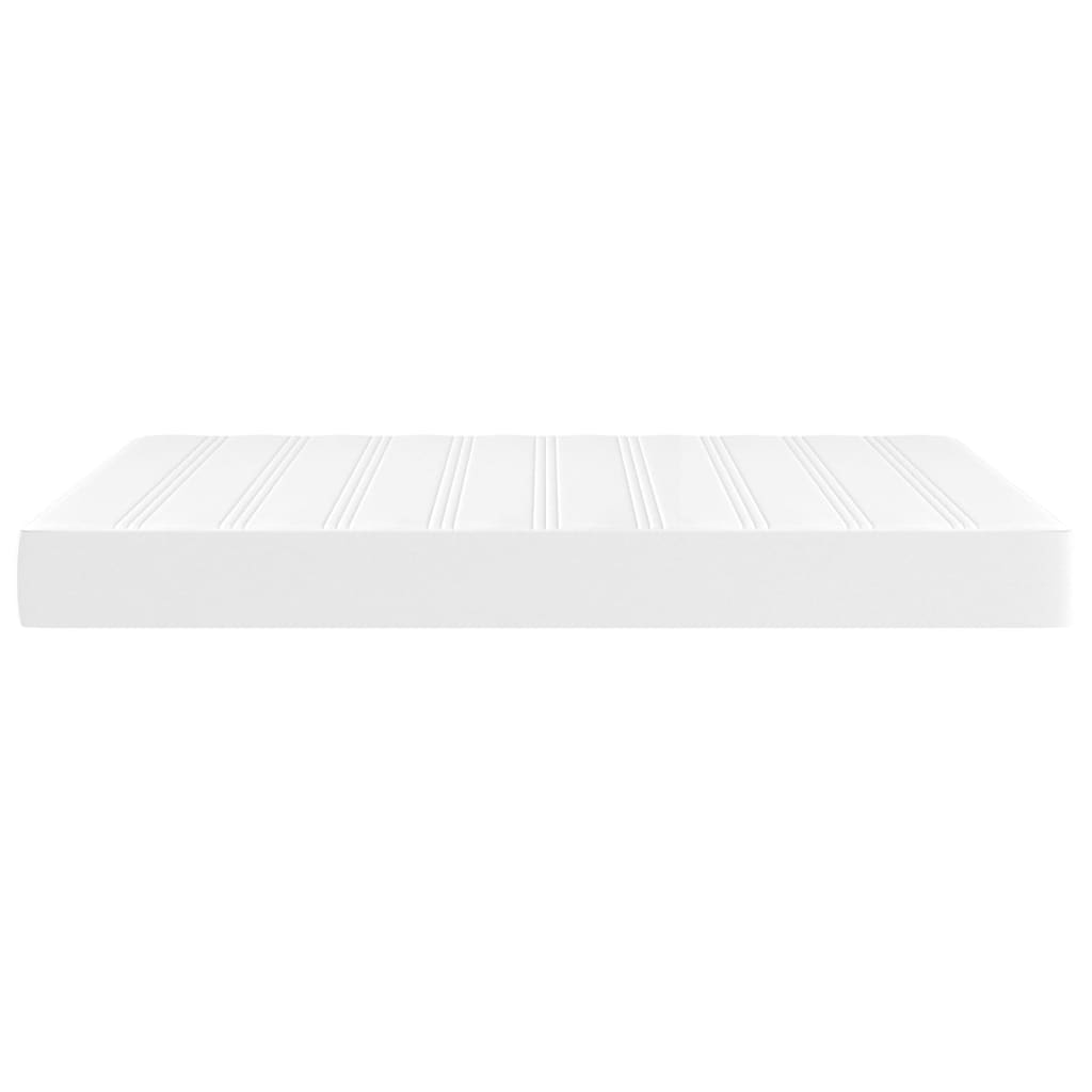 Spring bed mattress, white, 140x190x20 cm, eco-leather