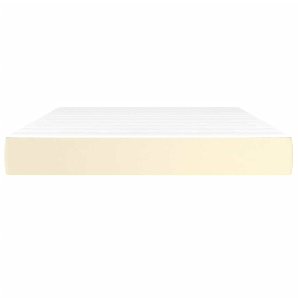 Spring bed mattress, cream, 140x190x20 cm, eco-leather