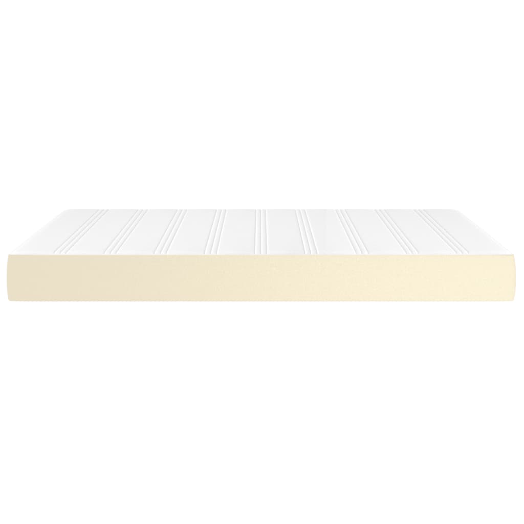 Spring bed mattress, cream, 140x190x20 cm, eco-leather