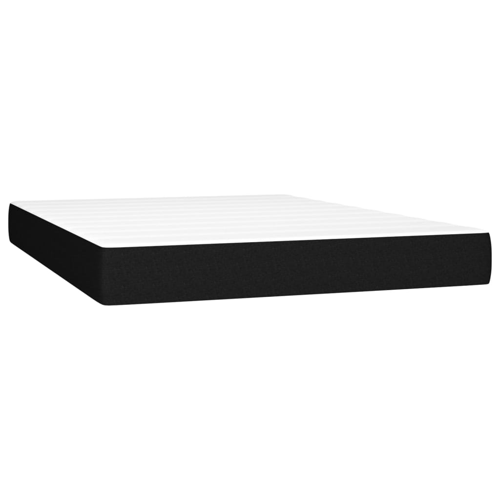 Spring bed mattress, black, 140x200x20 cm, textile