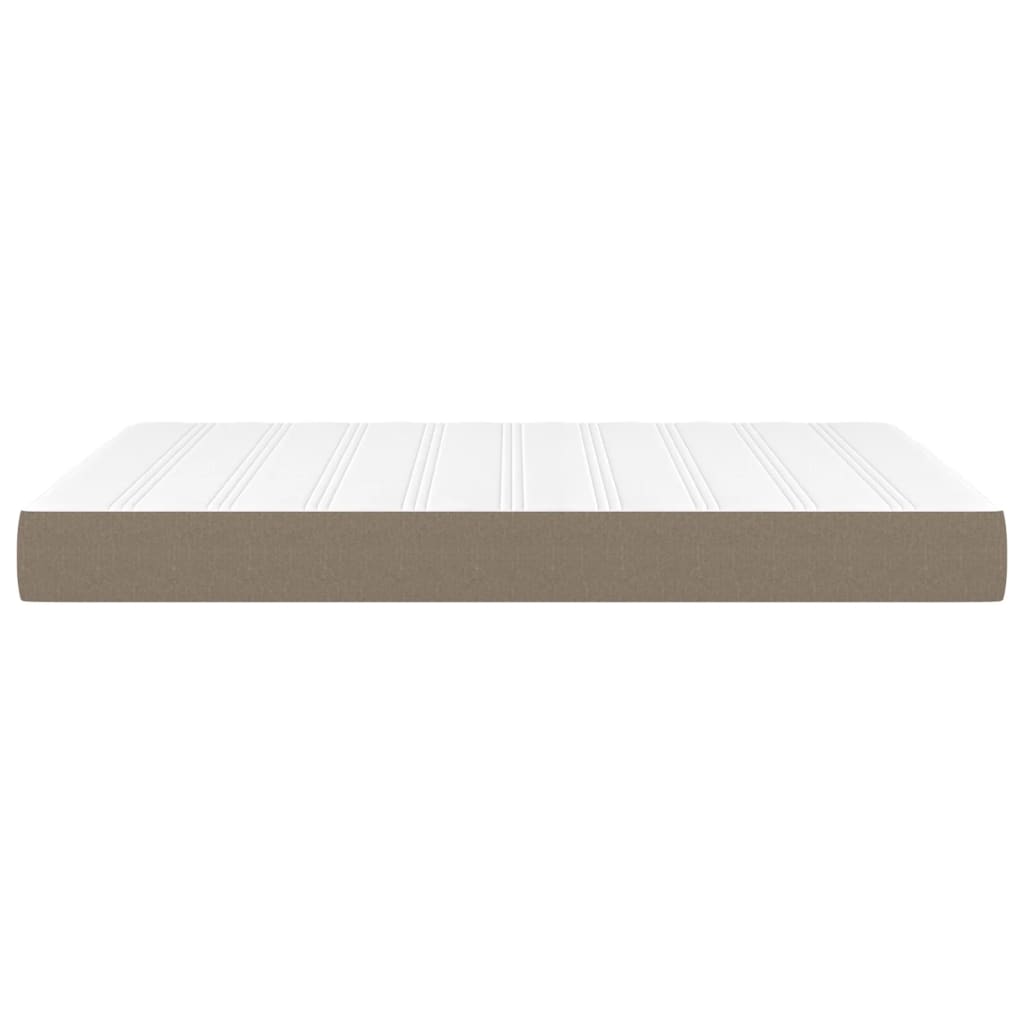 Spring bed mattress, taupe grey, 140x200x20 cm, textile