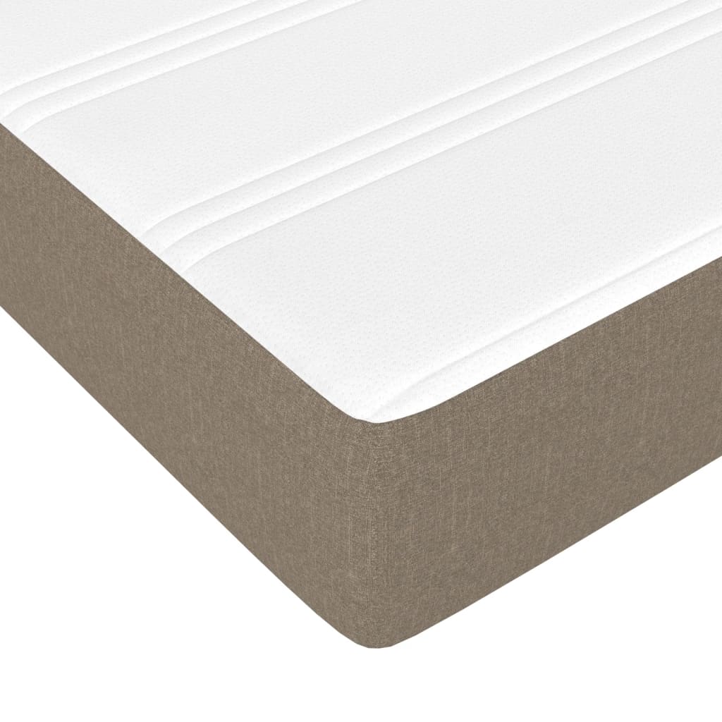 Spring bed mattress, taupe grey, 140x200x20 cm, textile