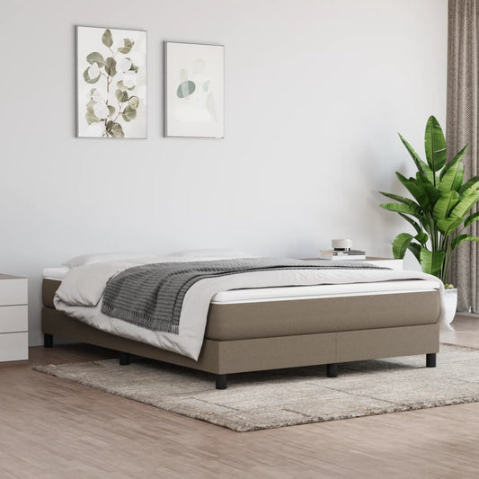 Spring bed mattress, taupe grey, 140x200x20 cm, textile