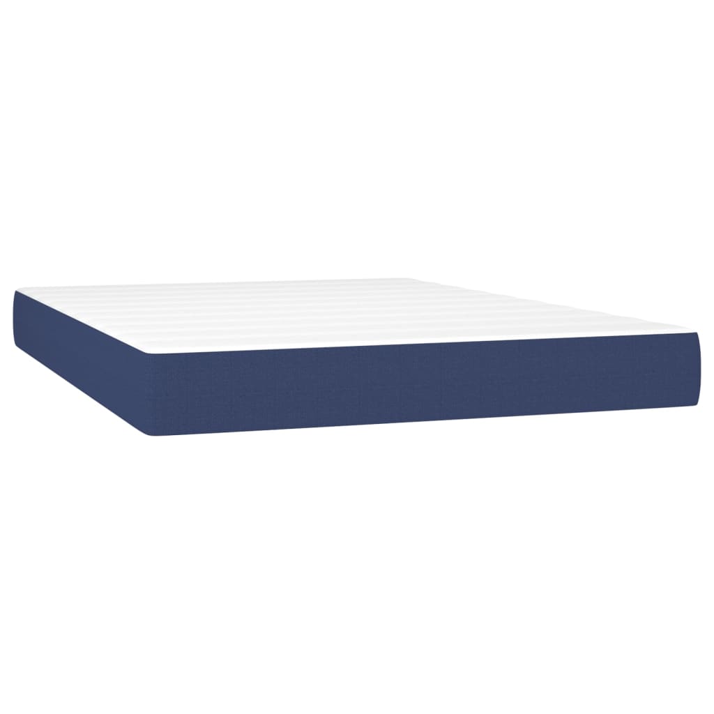 Spring bed mattress, blue, 140x200x20 cm, textile