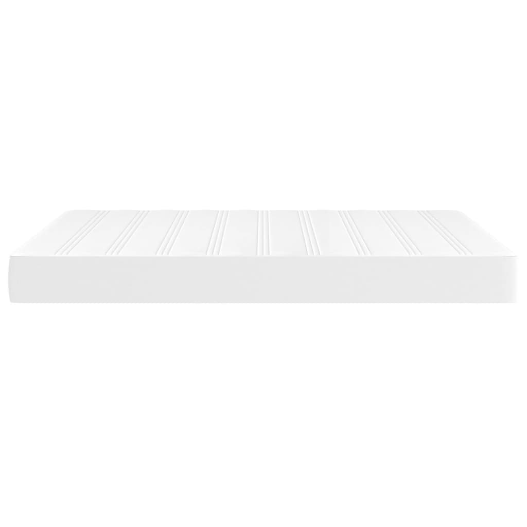 Spring bed mattress, white, 140x200x20 cm, eco-leather