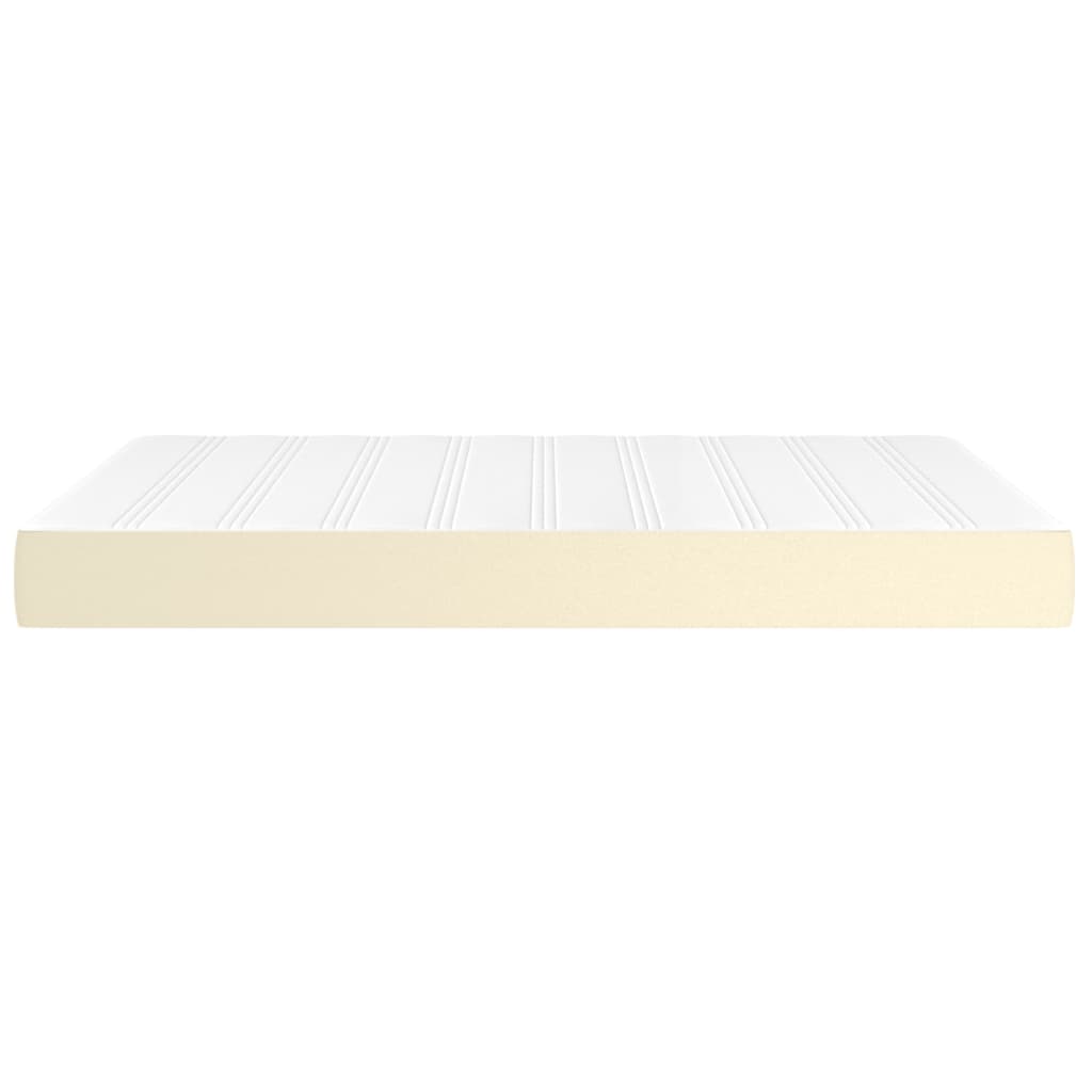 Spring mattress, cream, 140x200x20 cm, eco-leather