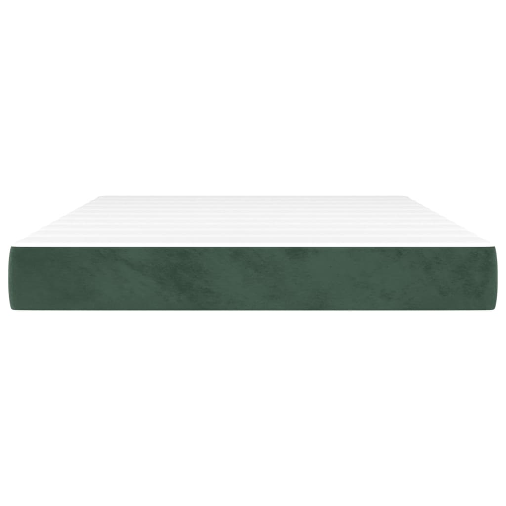 Spring bed mattress, dark green, 140x200x20 cm, velvet