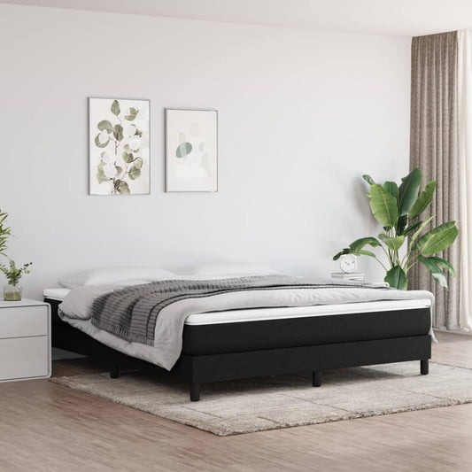 Spring bed mattress, black, 160x200x20 cm, textile