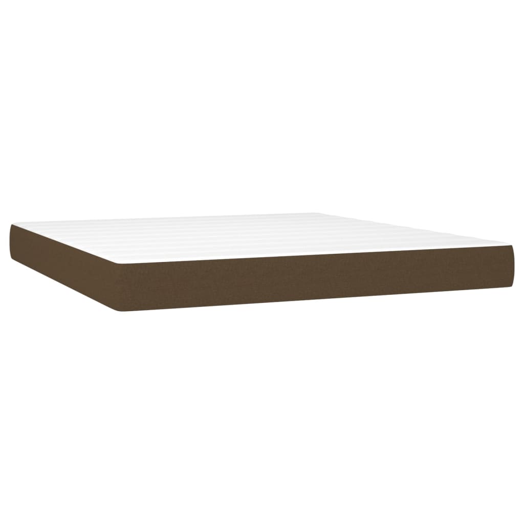 Spring bed mattress, dark brown, 160x200x20 cm, textile