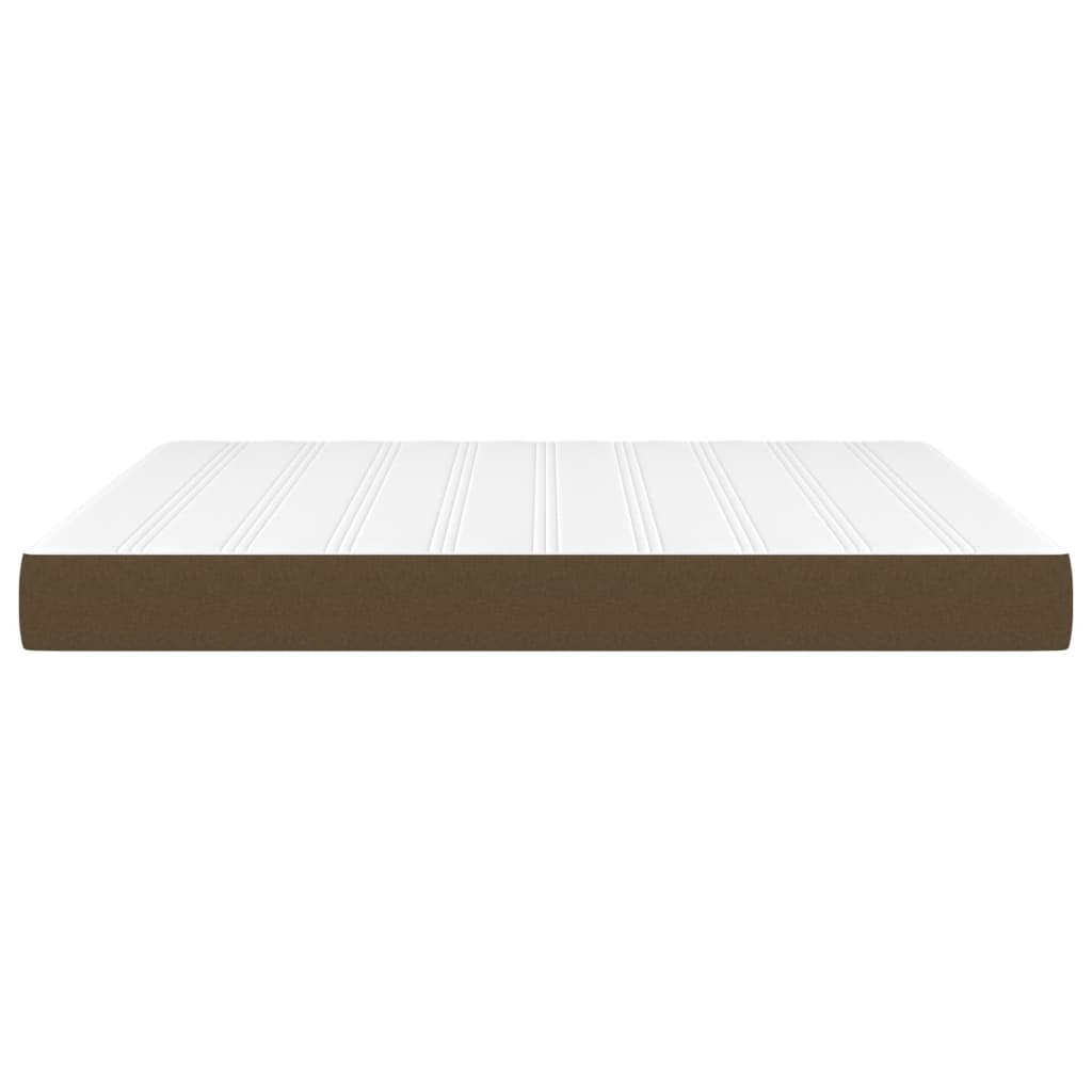 Spring bed mattress, dark brown, 160x200x20 cm, textile