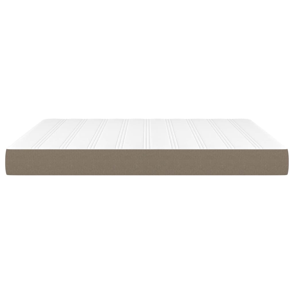 Spring bed mattress, taupe grey, 160x200x20 cm, textile