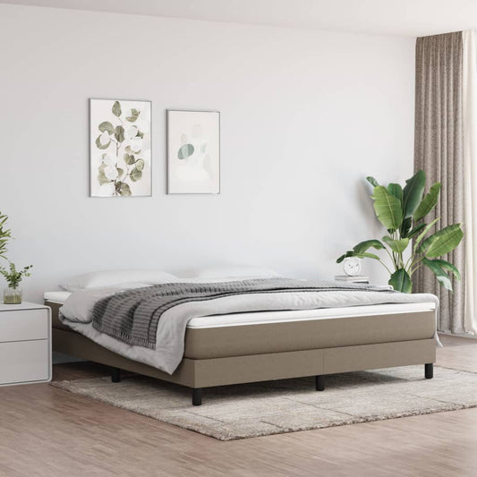 Spring bed mattress, taupe grey, 160x200x20 cm, textile