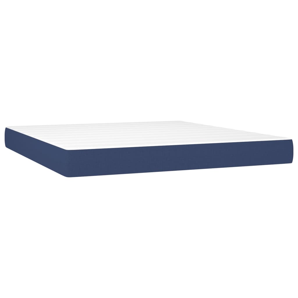 Spring bed mattress, blue, 160x200x20 cm, textile