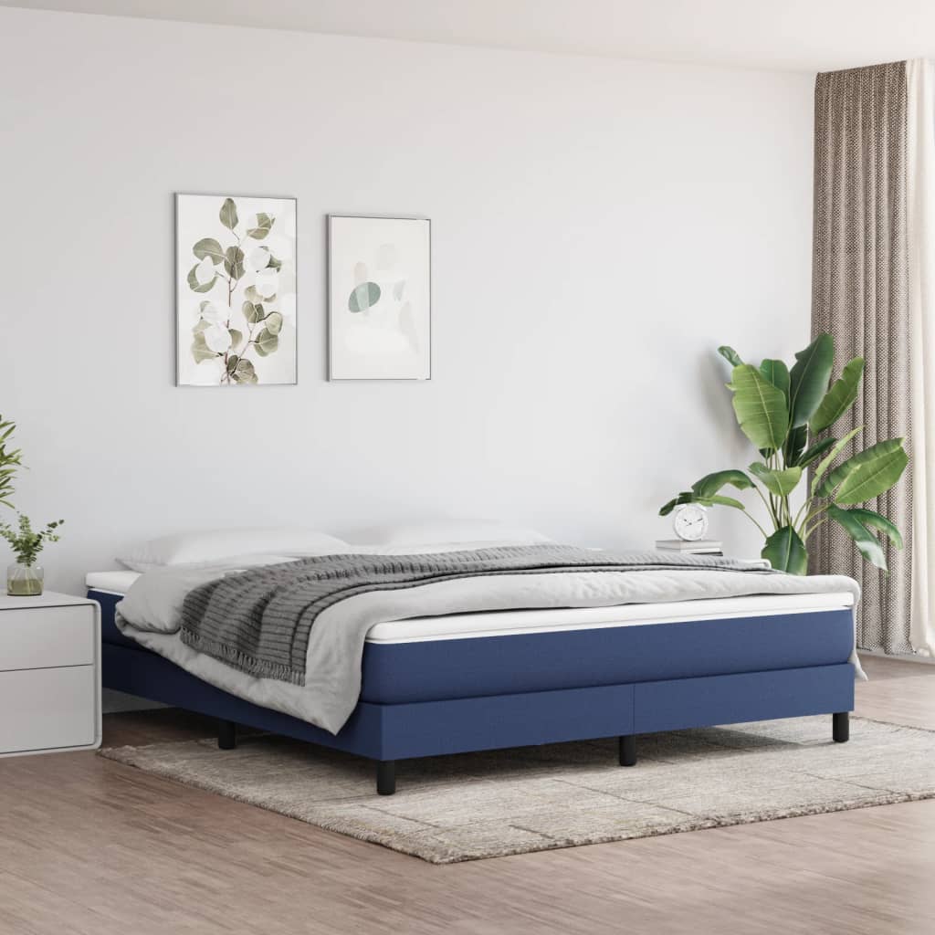 Spring bed mattress, blue, 160x200x20 cm, textile