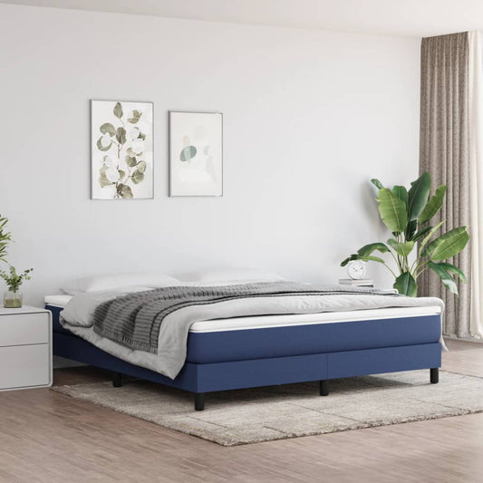 Spring bed mattress, blue, 160x200x20 cm, textile