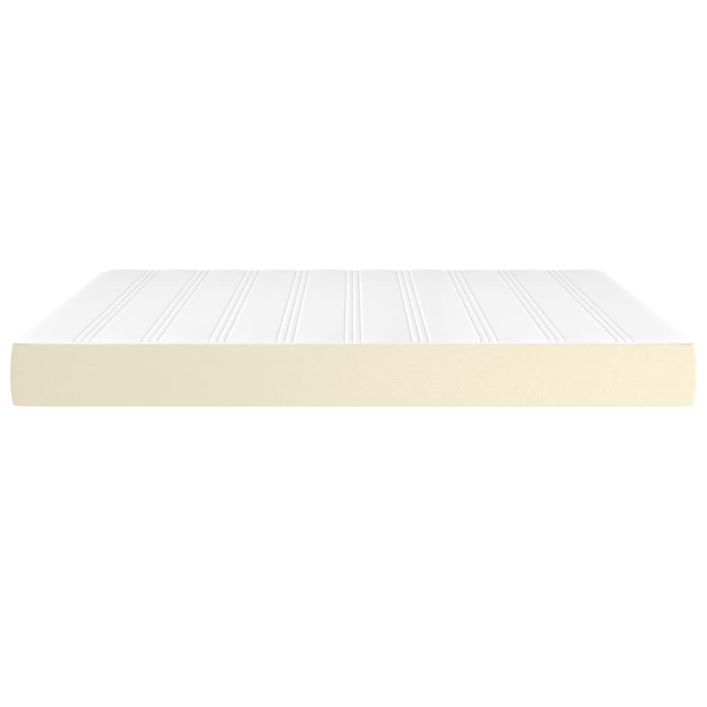 Spring mattress, cream, 160x200x20 cm, eco-leather