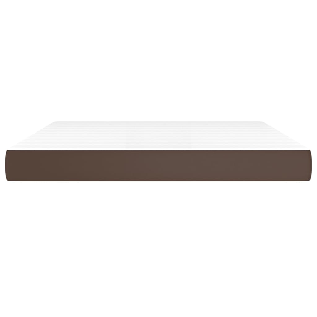 Spring mattress, brown, 160x200x20 cm, eco-leather