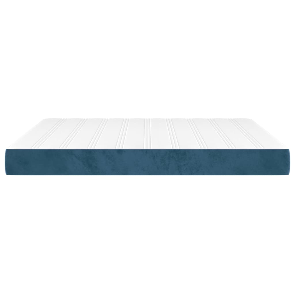 Spring mattress, dark blue, 160x200x20cm, velvet