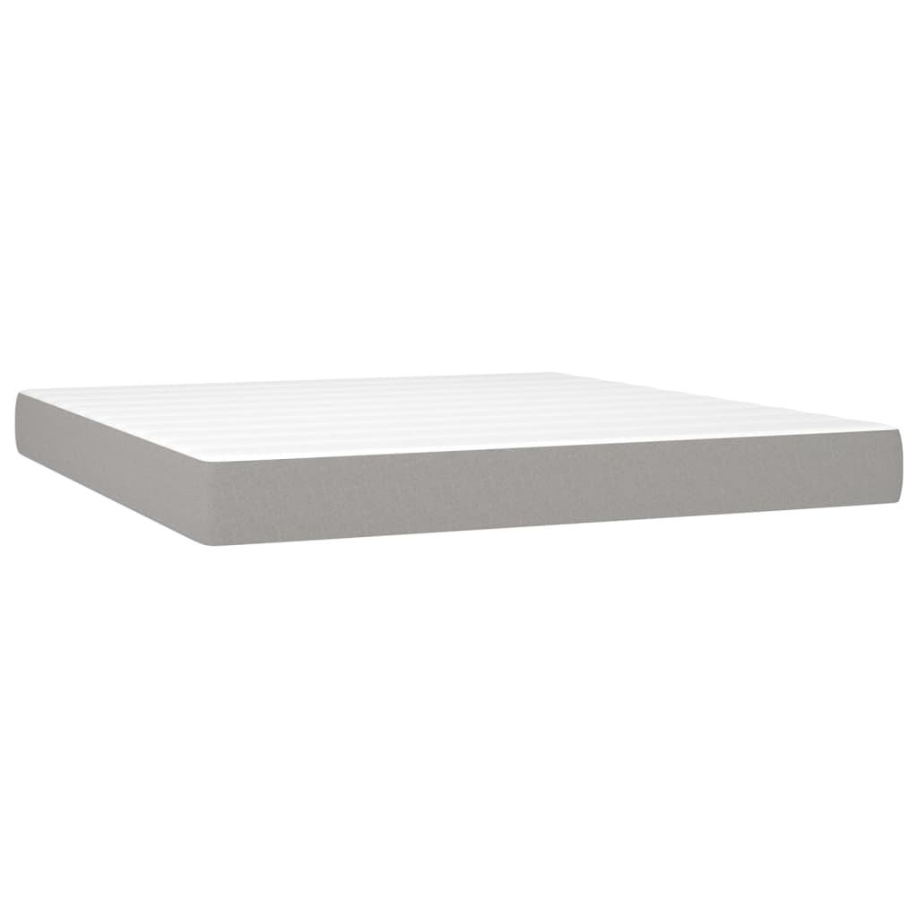 Spring bed mattress, light gray, 180x200x20 cm, textile