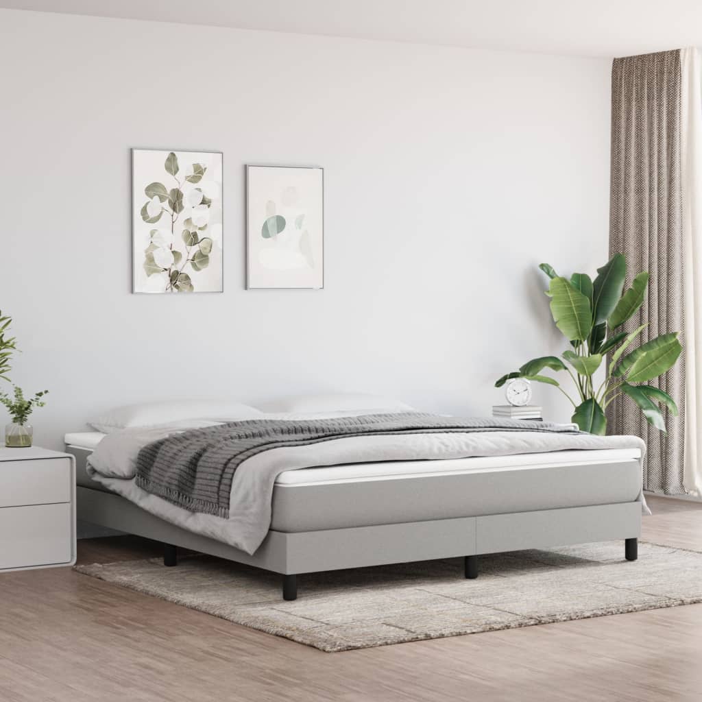 Spring bed mattress, light gray, 180x200x20 cm, textile