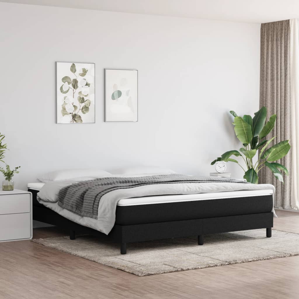 Spring bed mattress, black, 180x200x20 cm, textile