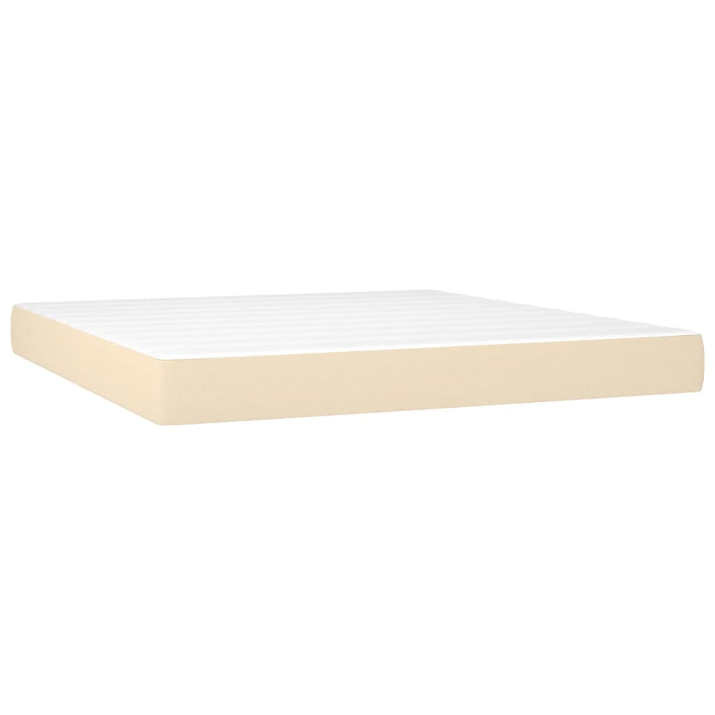 Spring bed mattress, cream, 180x200x20 cm, textile