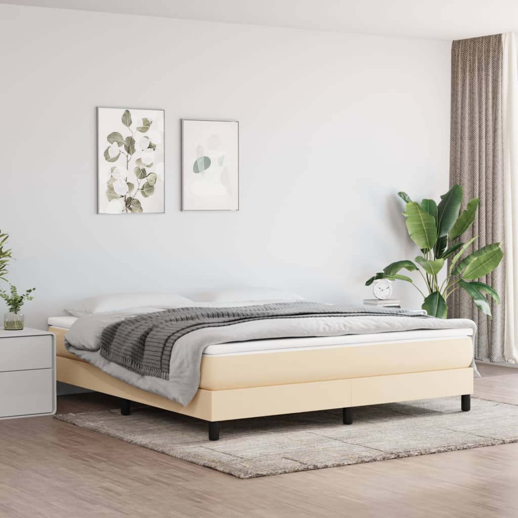 Spring bed mattress, cream, 180x200x20 cm, textile