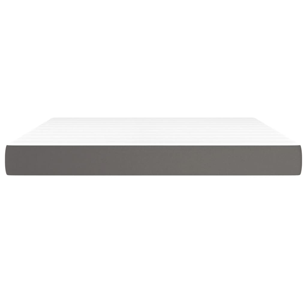 Spring bed mattress, gray, 180x200x20 cm, eco-leather