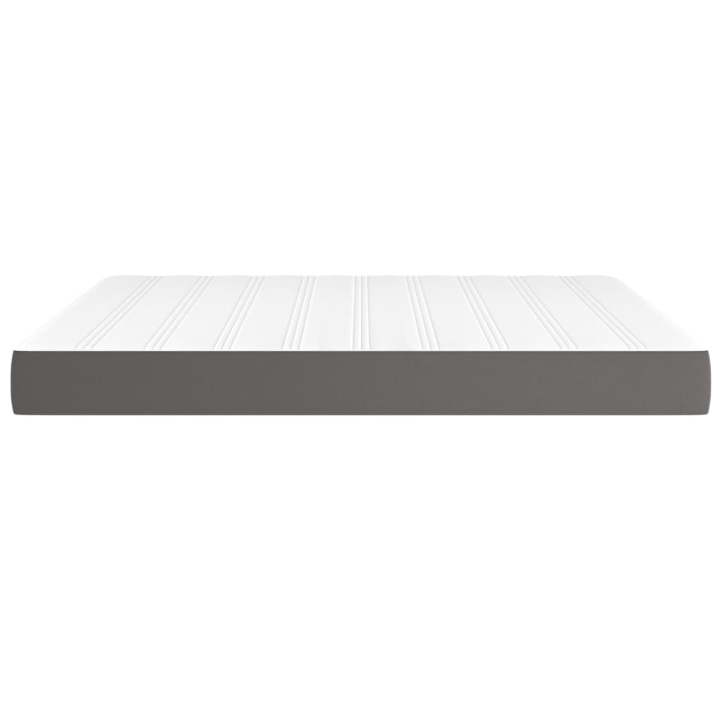 Spring bed mattress, gray, 180x200x20 cm, eco-leather