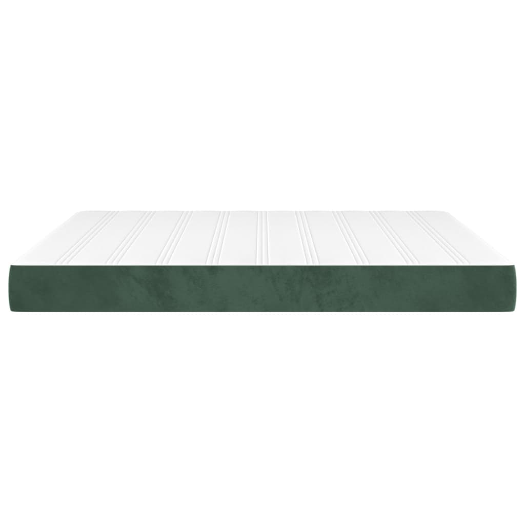 Spring mattress, dark green, 180x200x20 cm, velvet