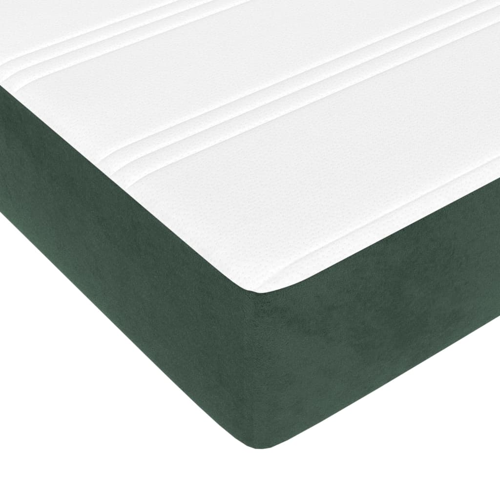 Spring mattress, dark green, 180x200x20 cm, velvet