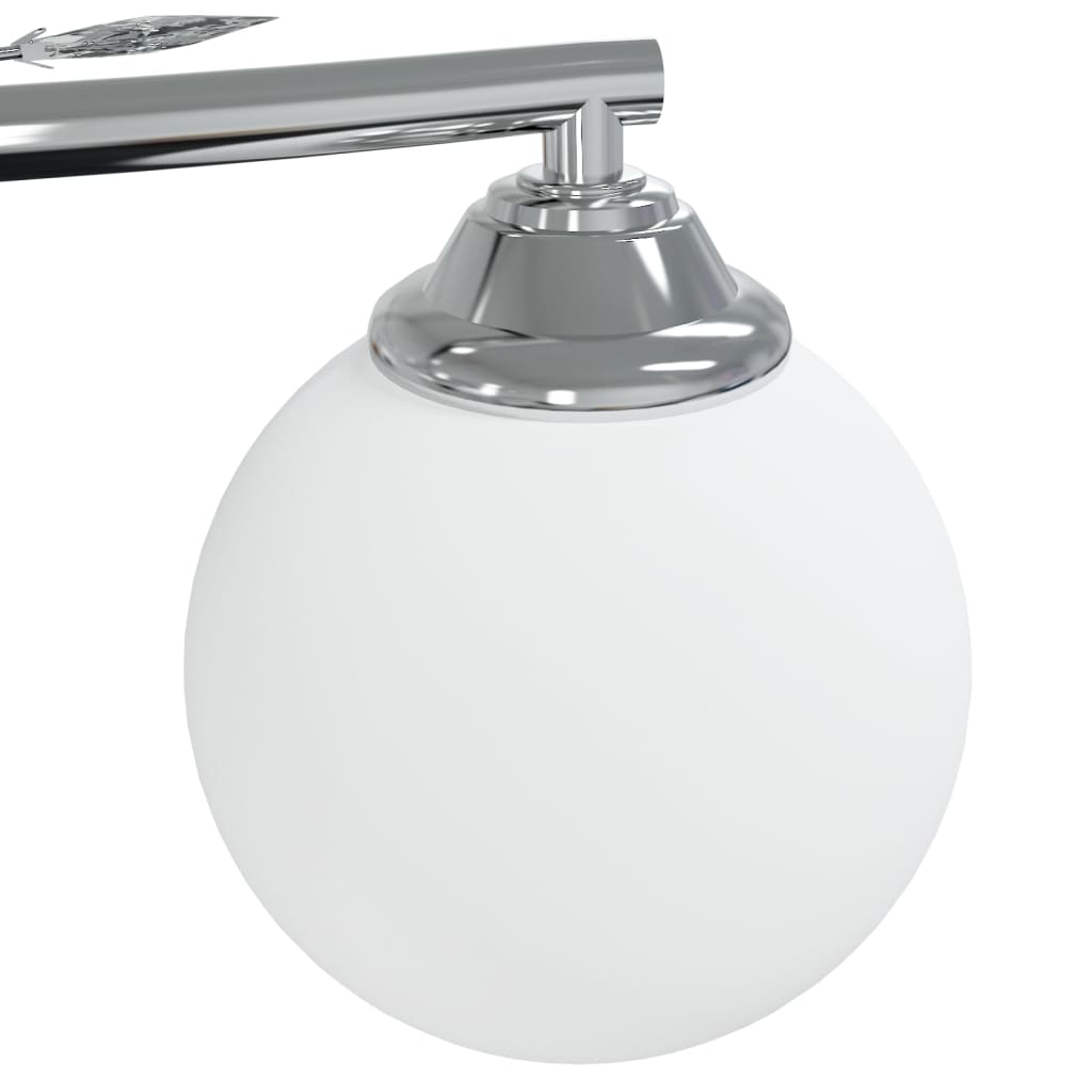 Ceiling lamp with spherical glass shades, 4 G9 LED bulbs