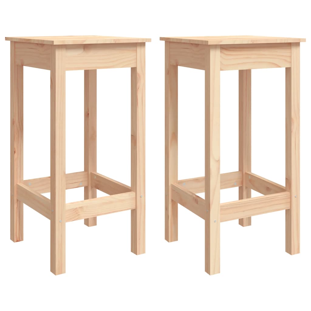 Bar stools, 2 pcs., 40x40x78 cm, solid pine wood