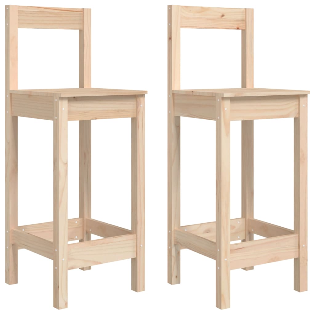 Bar stools, 2 pcs., 40x41.5x112 cm, solid pine wood