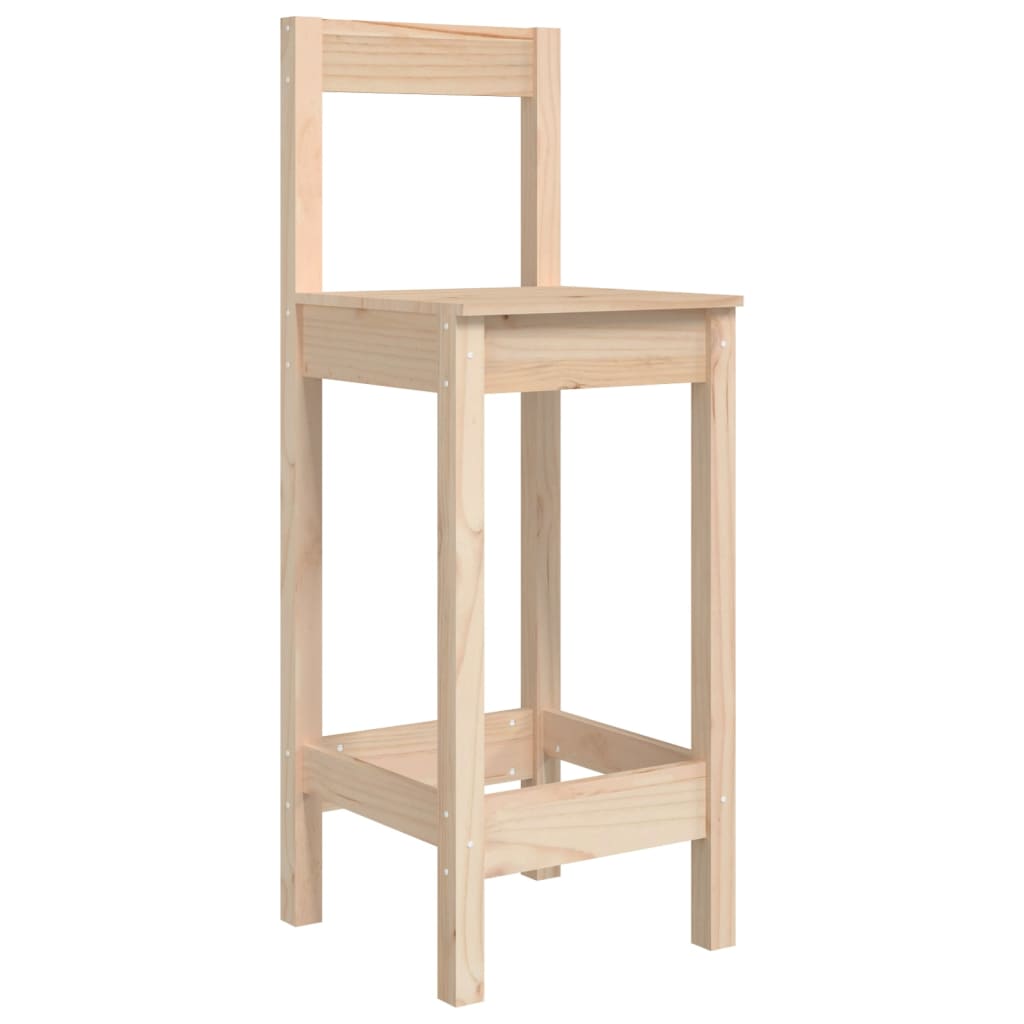 Bar stools, 2 pcs., 40x41.5x112 cm, solid pine wood