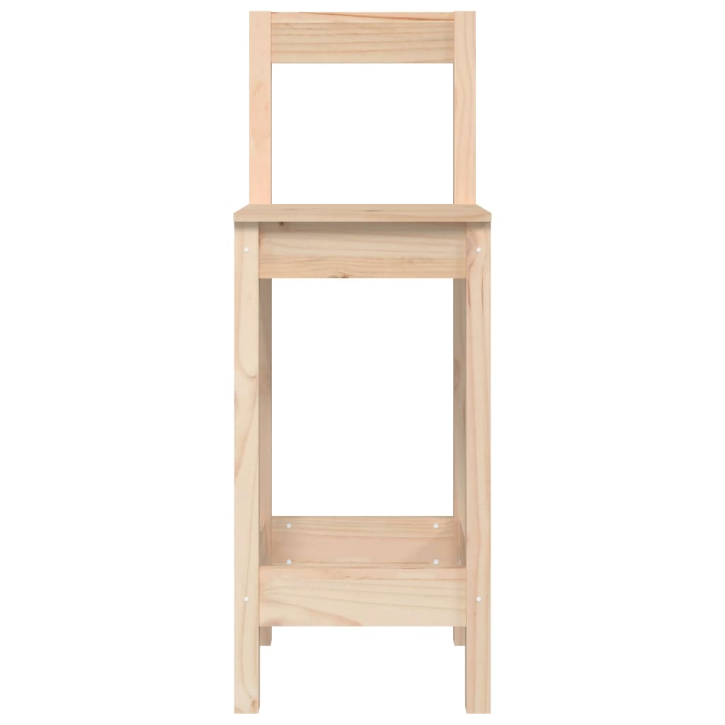 Bar stools, 2 pcs., 40x41.5x112 cm, solid pine wood