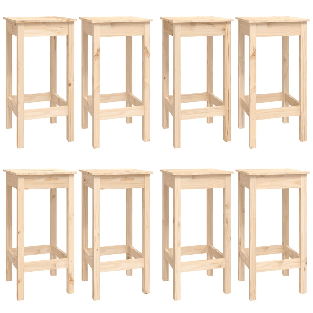 Bar furniture set, 9 pieces, solid pine wood