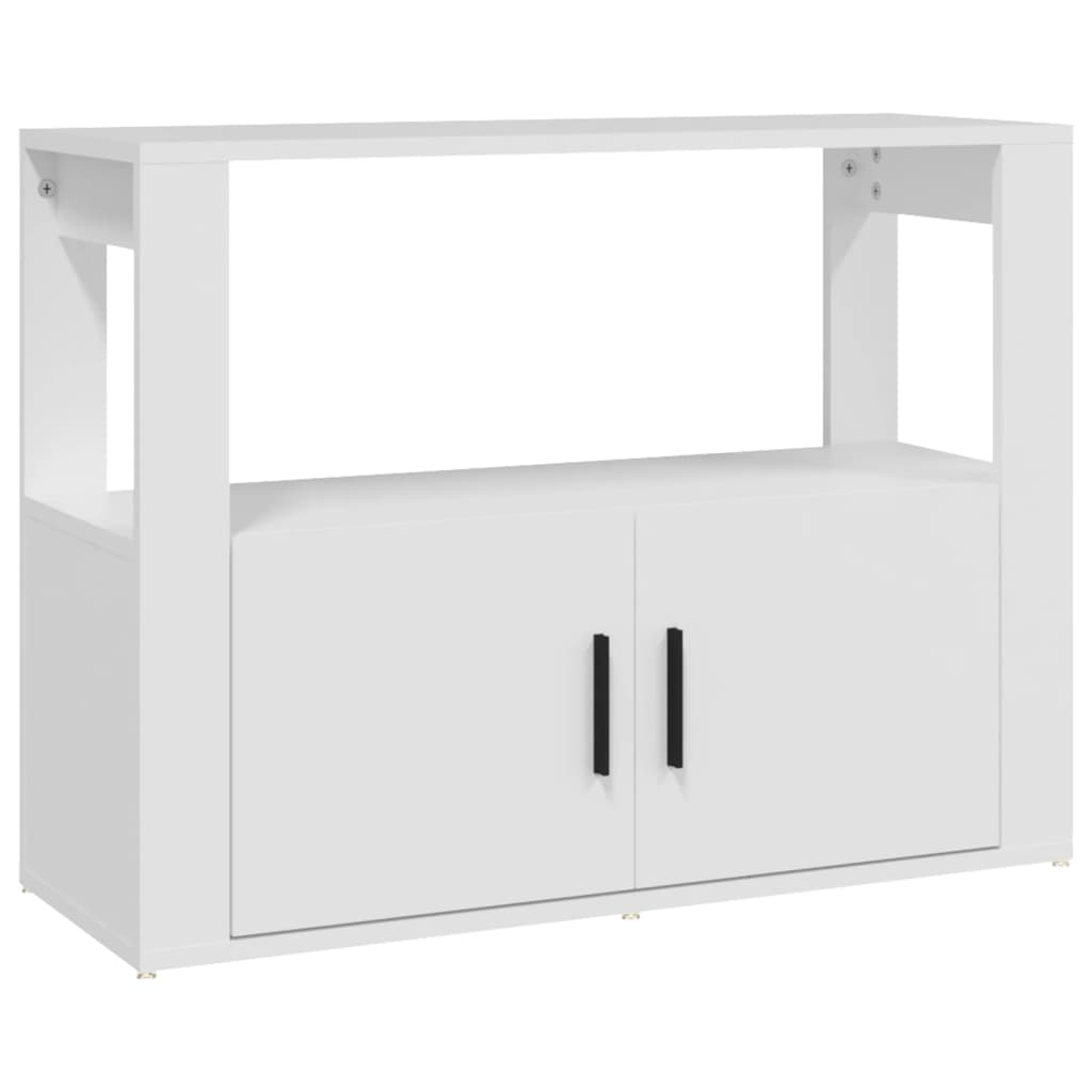 Sideboard, white, 80x30x60 cm, processed wood