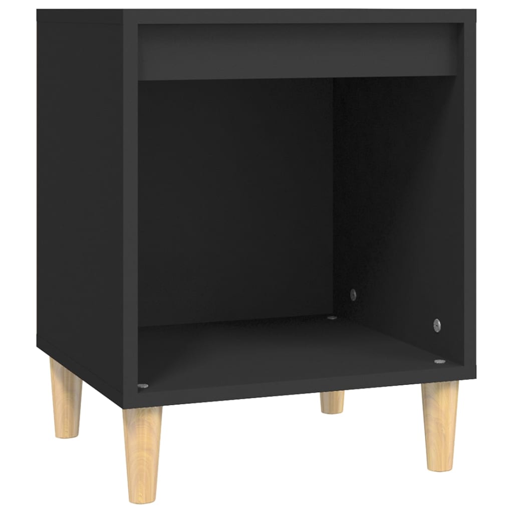 Bedside tables, 2 pcs., black, 40x35x50 cm