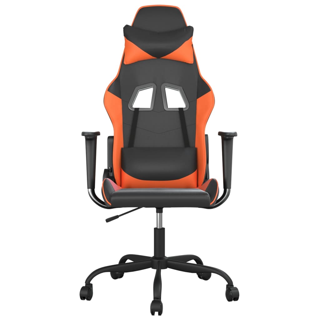 Gaming chair, black and orange, eco-leather