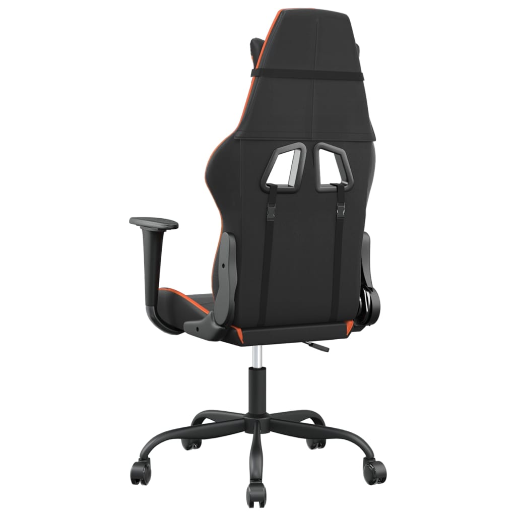 Gaming chair, black and orange, eco-leather