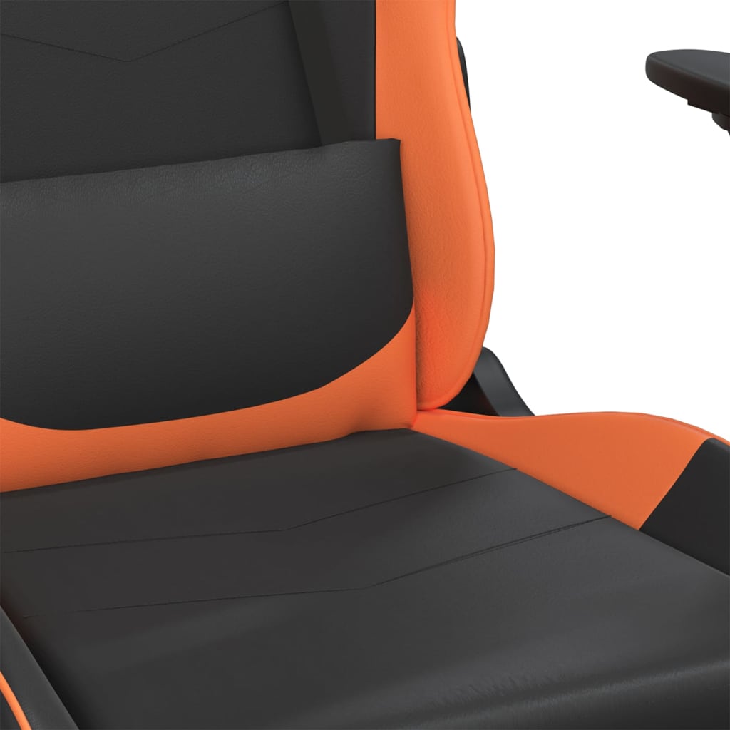 Gaming chair, black and orange, eco-leather