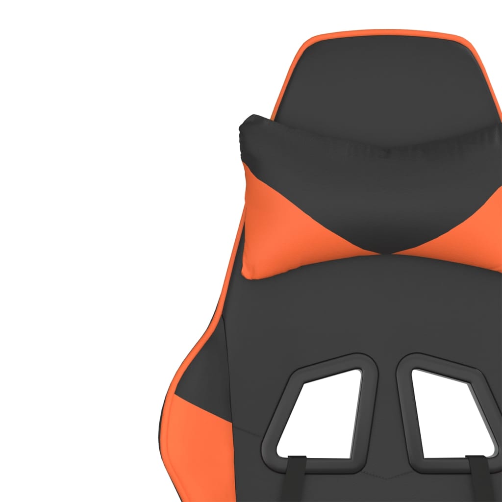 Gaming chair, black and orange, eco-leather