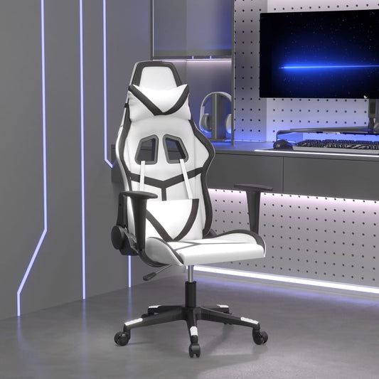 Gaming chair, black and white, eco-leather