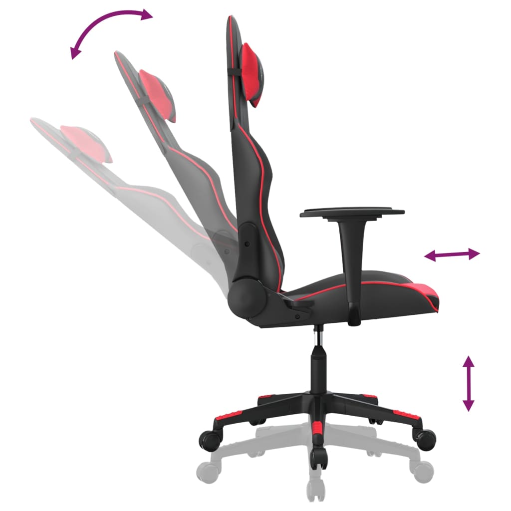 Gaming chair, black and red, eco-leather