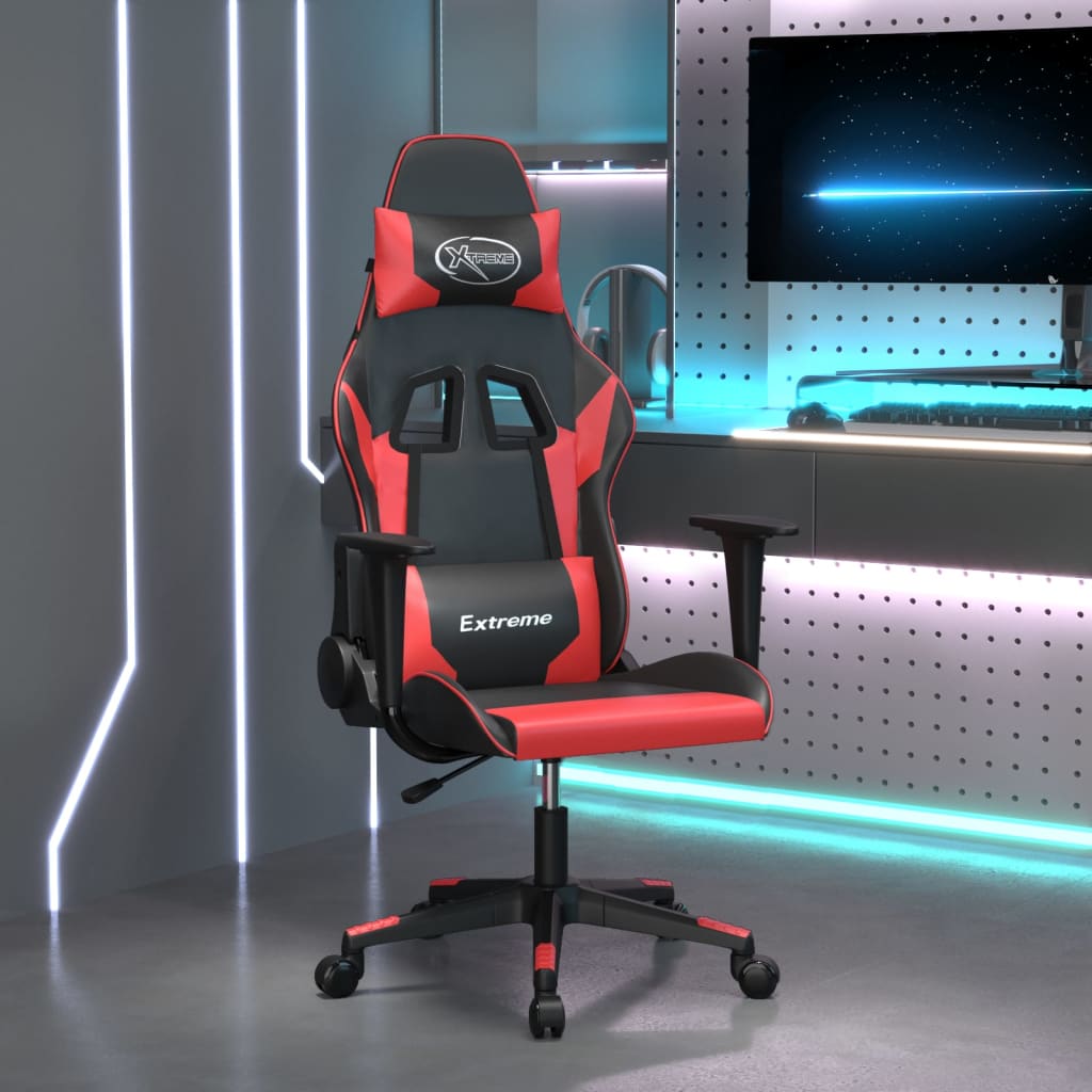 Gaming chair, black and red, eco-leather