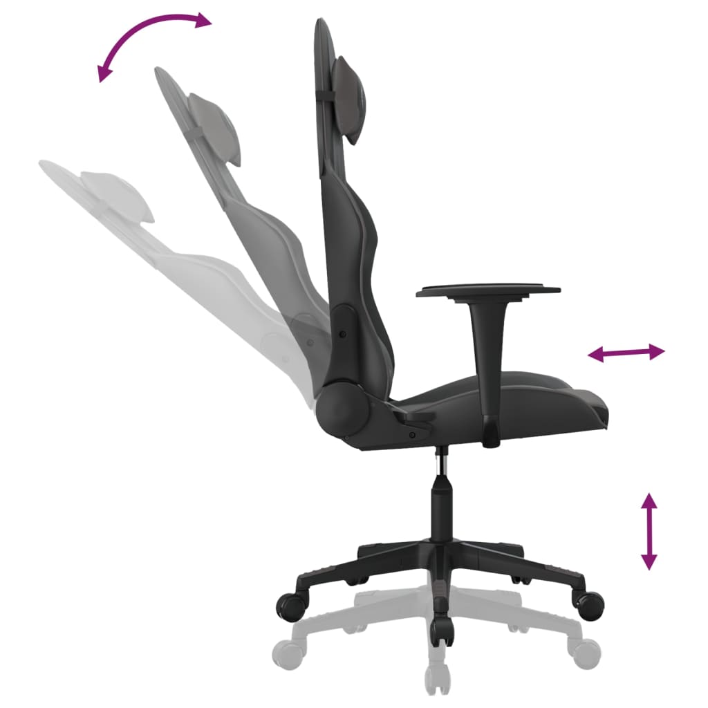 Gaming chair, black, eco-leather