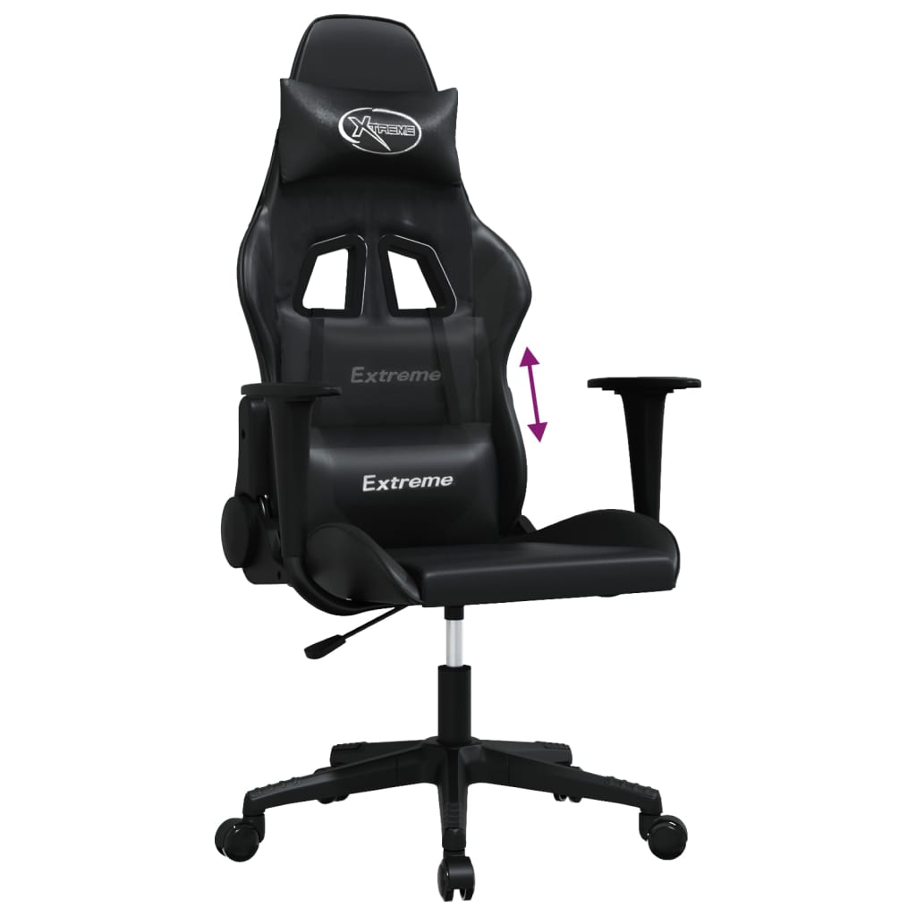 Gaming chair, black, eco-leather