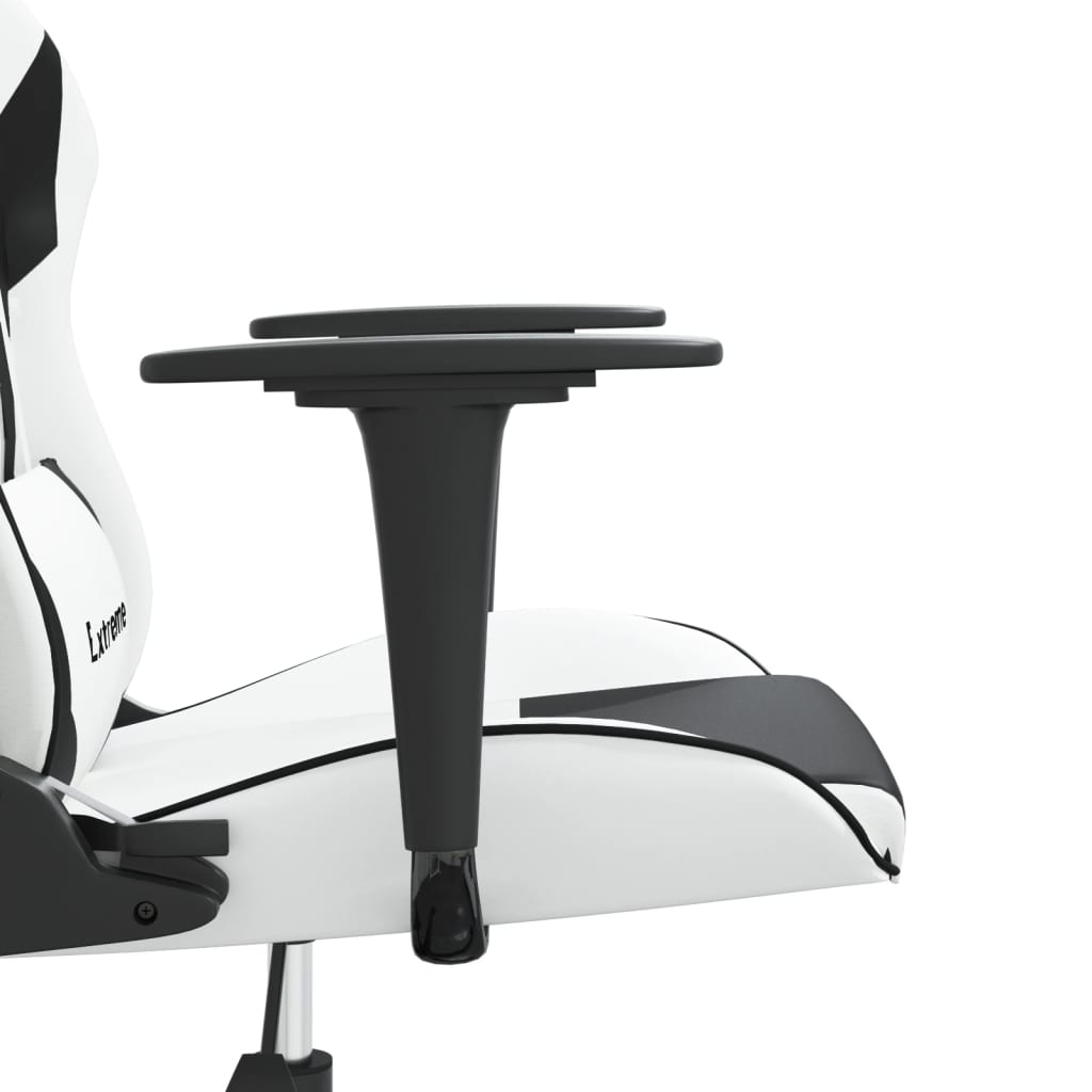 Gaming chair, black and white, eco-leather