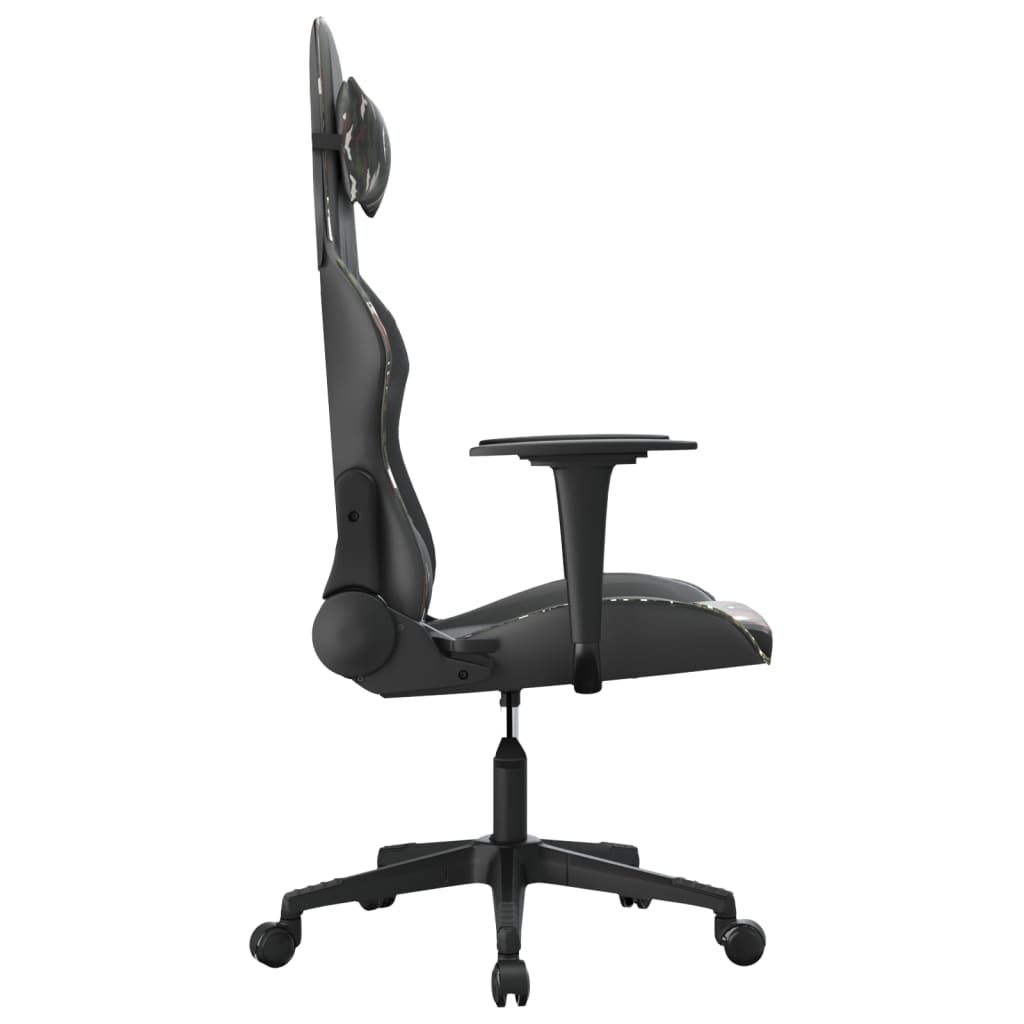 Gaming chair, black and camouflage, eco-leather